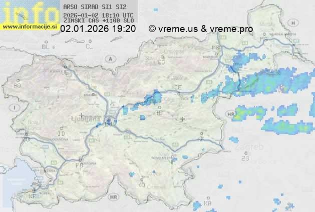 Radarska karta padavin