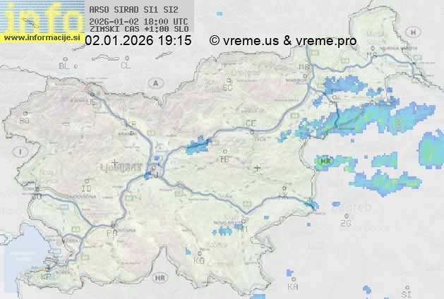 Radarska karta padavin