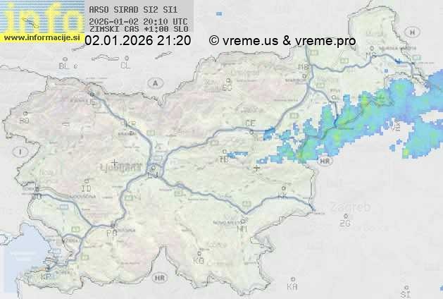 Radarska karta padavin