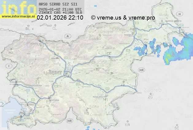 Radarska karta padavin