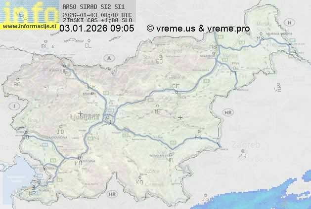 Radarska karta padavin