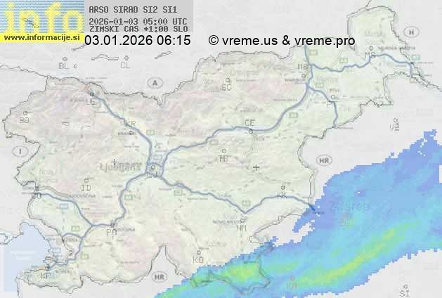 Radarska karta padavin