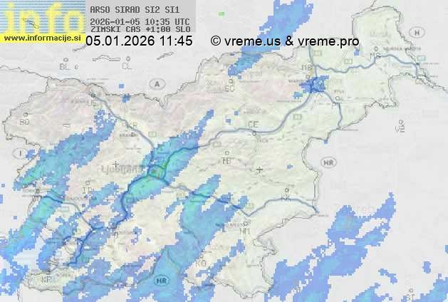 Radarska karta padavin