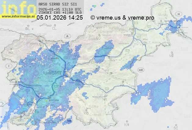 Radarska karta padavin