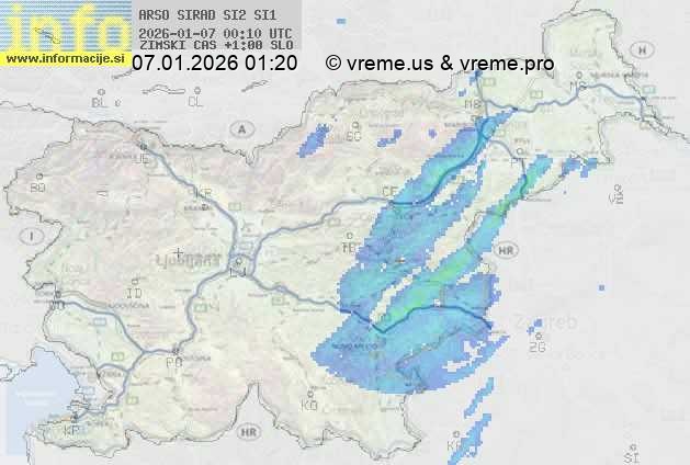 Radarska karta padavin