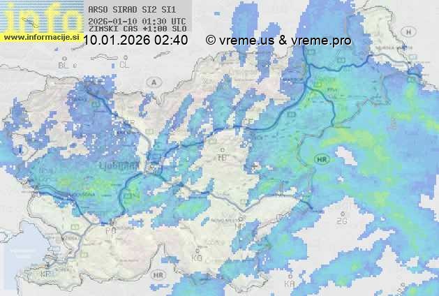 Radarska karta padavin