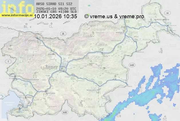 Radarska karta padavin