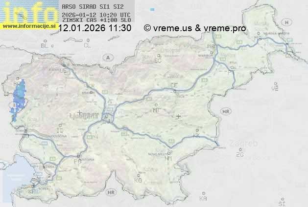 Radarska karta padavin