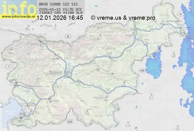 Radarska karta padavin