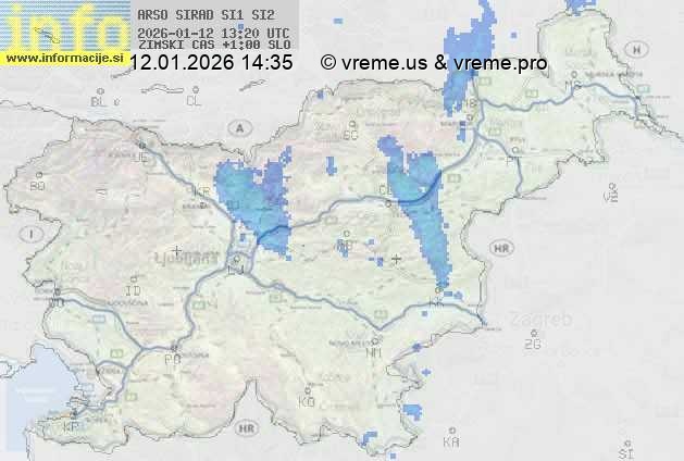 Radarska karta padavin