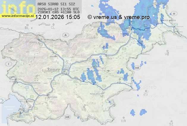 Radarska karta padavin