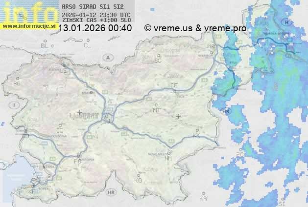 Radarska karta padavin