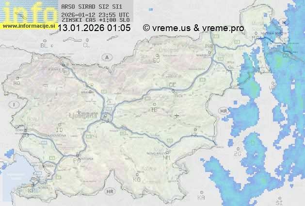 Radarska karta padavin