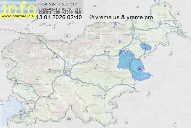 Radarska karta padavin