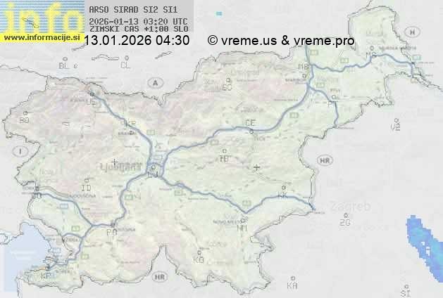 Radarska karta padavin