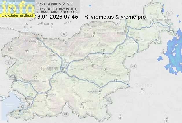 Radarska karta padavin