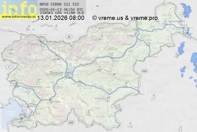 Radarska karta padavin