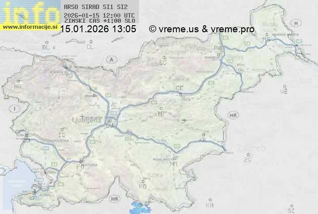 Radarska karta padavin