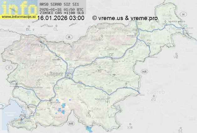 Radarska karta padavin