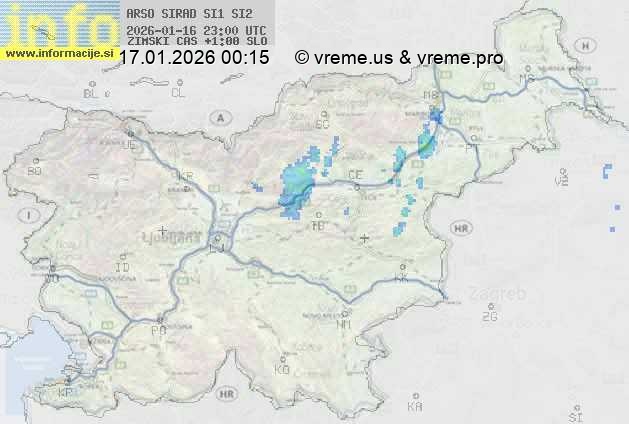 Radarska karta padavin