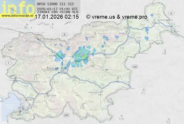 Radarska karta padavin