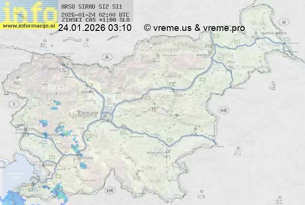Radarska karta padavin