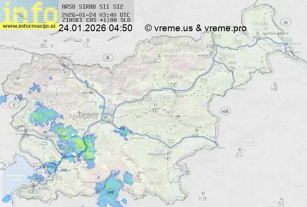 Radarska karta padavin