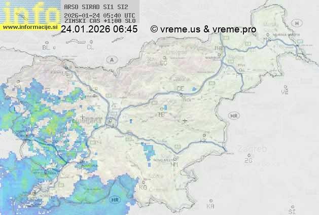 Radarska karta padavin