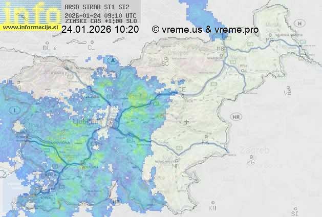 Radarska karta padavin