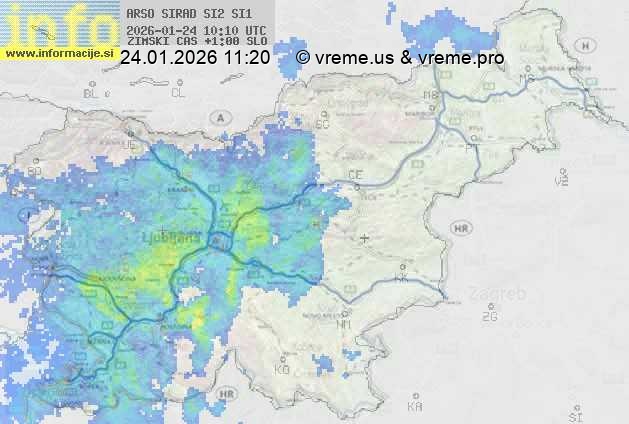 Radarska karta padavin