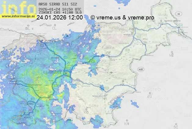 Radarska karta padavin