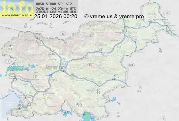 Radarska karta padavin