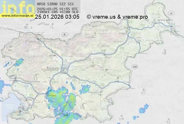 Radarska karta padavin