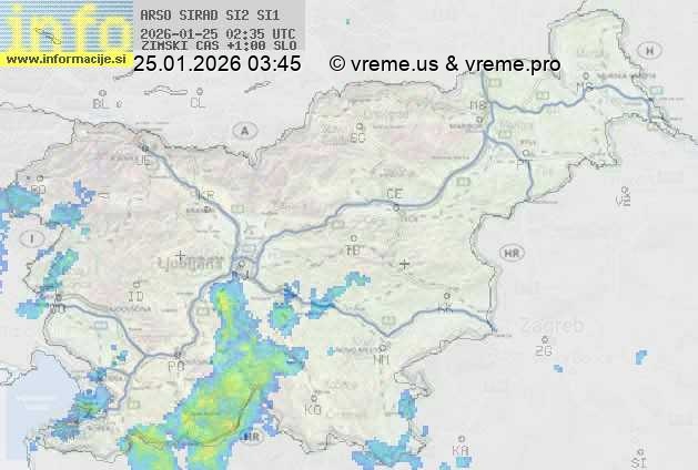 Radarska karta padavin