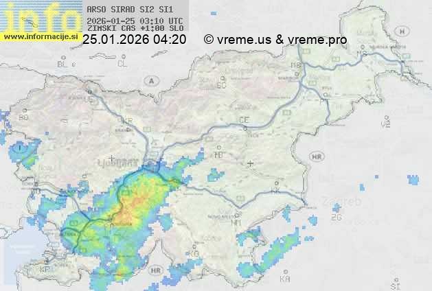 Radarska karta padavin