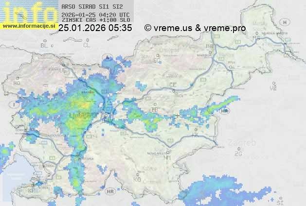 Radarska karta padavin