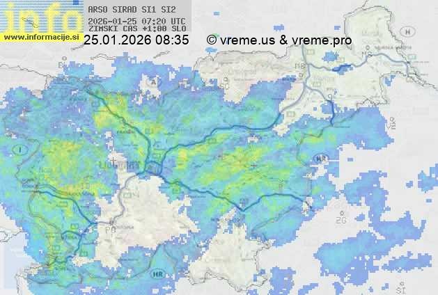 Radarska karta padavin