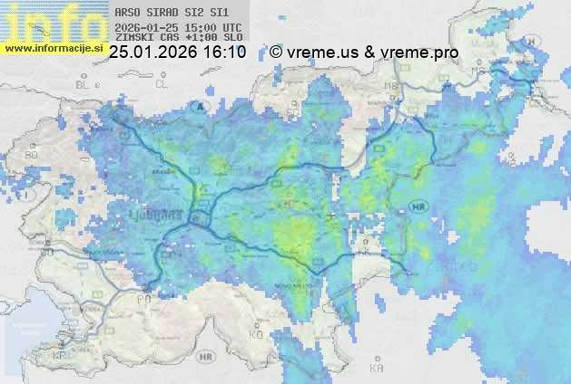 Radarska karta padavin
