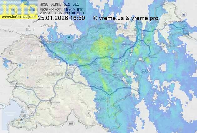 Radarska karta padavin
