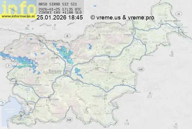 Radarska karta padavin