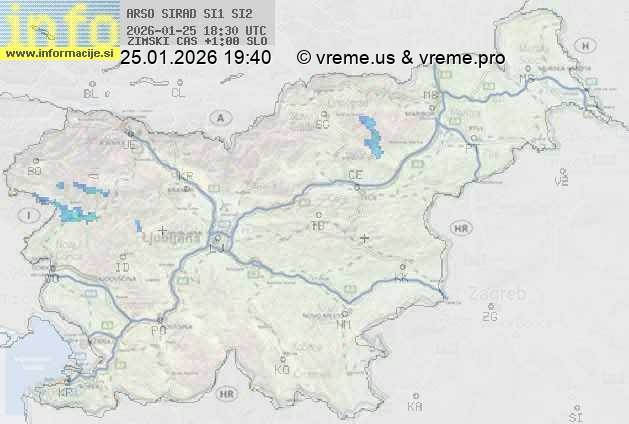 Radarska karta padavin