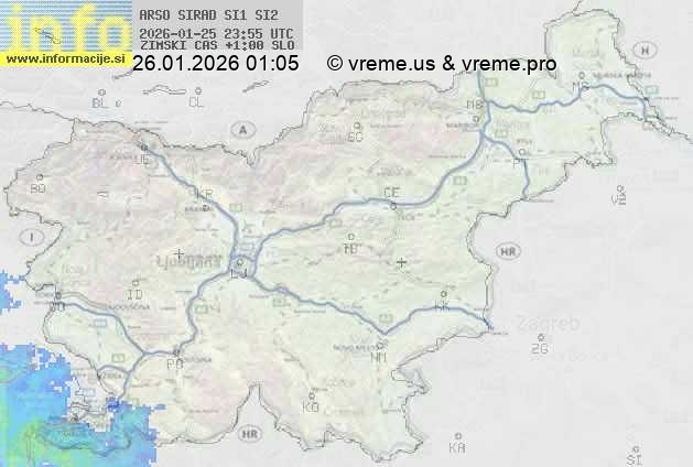 Radarska karta padavin