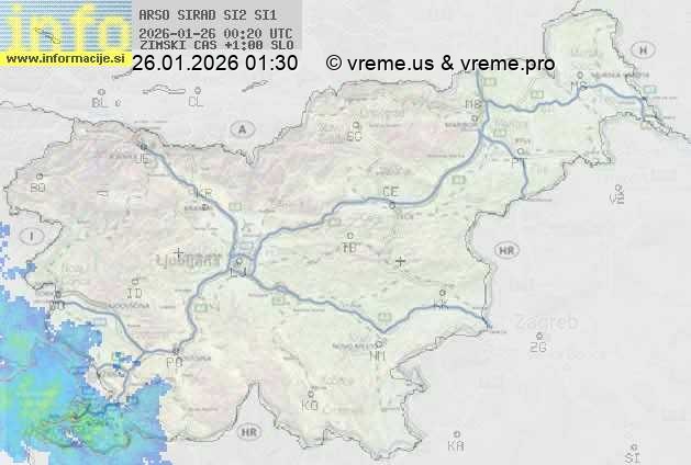 Radarska karta padavin