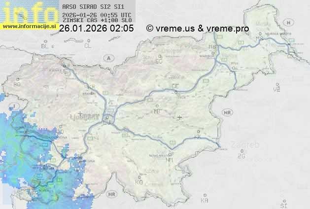 Radarska karta padavin