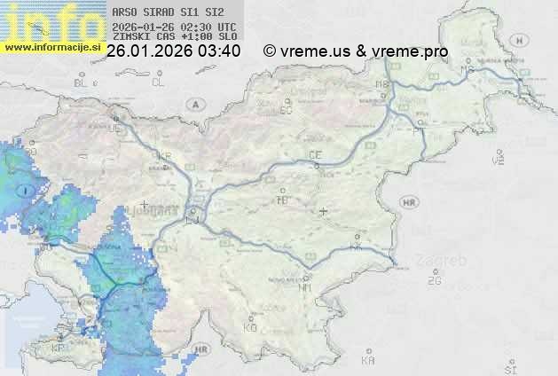 Radarska karta padavin