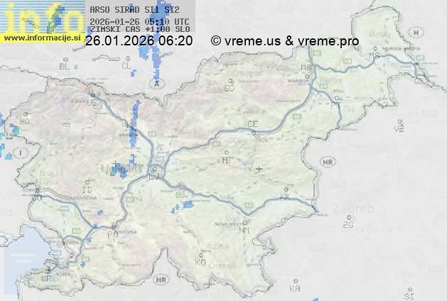 Radarska karta padavin