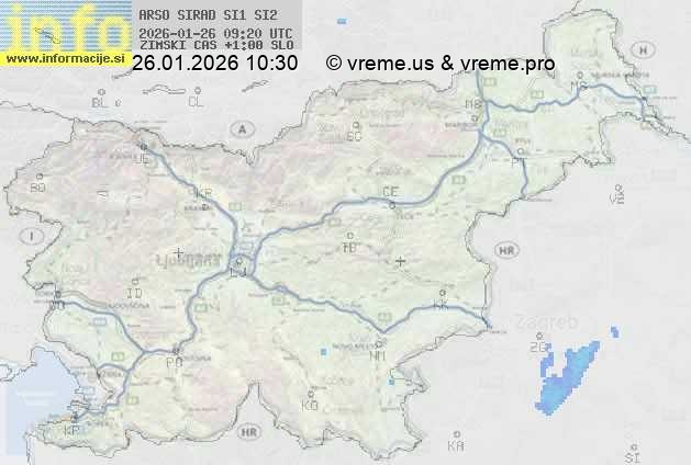 Radarska karta padavin