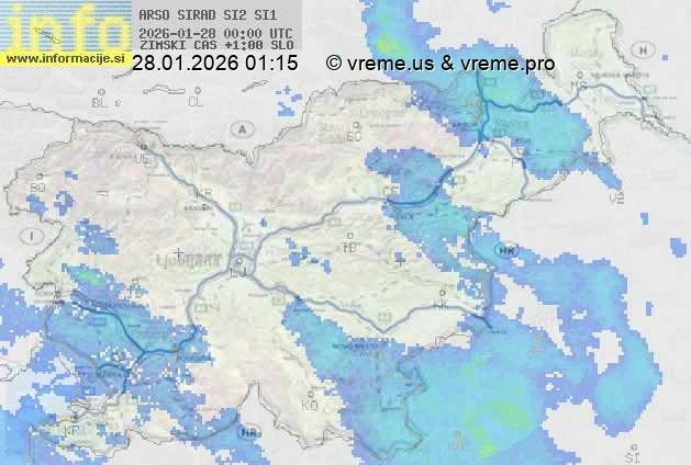 Radarska karta padavin