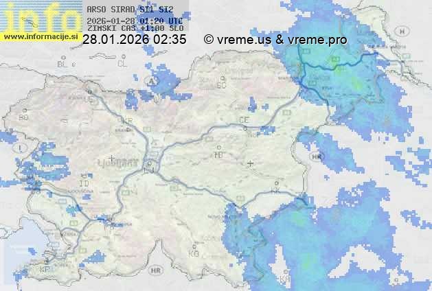 Radarska karta padavin