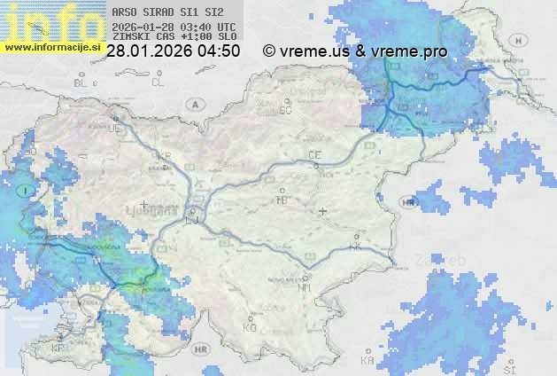 Radarska karta padavin